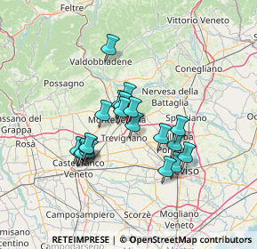 Mappa Via della Madonnina, 31044 Montebelluna TV, Italia (10.717)