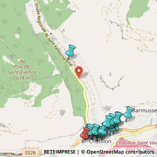 Mappa SR 46 della Valtournenche, 11024 Chatillon AO, Italia (1.6555)