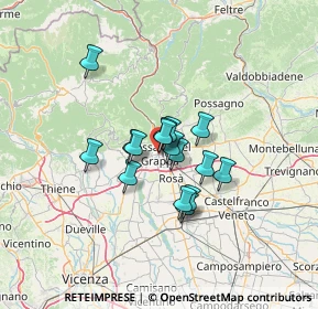 Mappa Via del Bastion, 36061 Bassano del Grappa VI, Italia (8.64938)