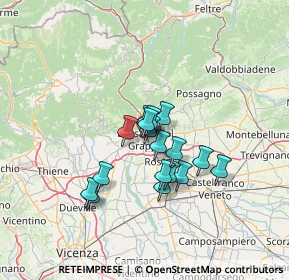 Mappa Piazzale Luigi Cadorna, 36060 Bassano del Grappa VI, Italia (9.45235)