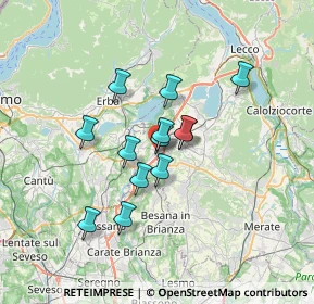 Mappa Via Alessandro Volta, 23845 Costa Masnaga LC, Italia (5.02)