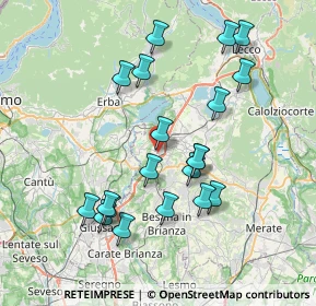 Mappa Via Alessandro Volta, 23845 Costa Masnaga LC, Italia (7.4665)