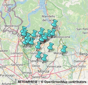 Mappa Via Alessandro Volta, 23845 Costa Masnaga LC, Italia (9.6445)