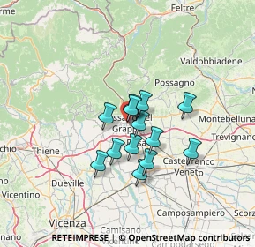 Mappa Vicolo Teatro Vecchio, 36061 Bassano del Grappa VI, Italia (9.12615)