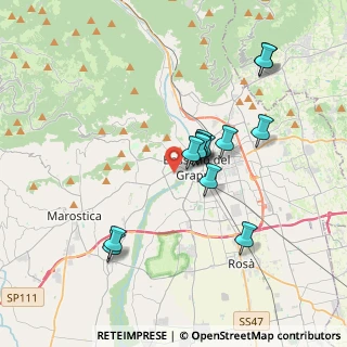 Mappa Via Schio, 36061 Bassano del Grappa VI, Italia (3.25923)