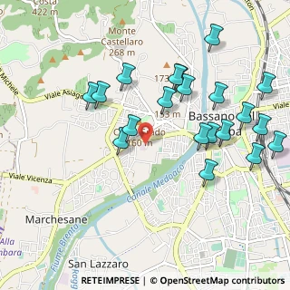 Mappa Via Schio, 36061 Bassano del Grappa VI, Italia (1.0755)