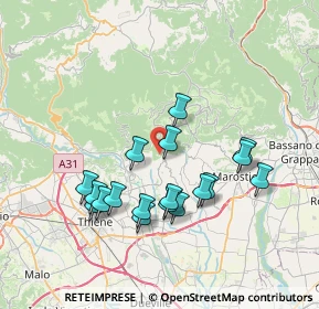 Mappa Via Fontana, 36040 Salcedo VI, Italia (6.93444)