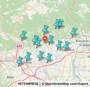 Mappa Via Fontana, 36040 Salcedo VI, Italia (6.31786)