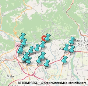 Mappa Via Fontana, 36040 Salcedo VI, Italia (7.7625)