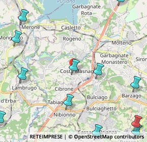 Mappa 23845 Costa Masnaga LC, Italia (3.24833)