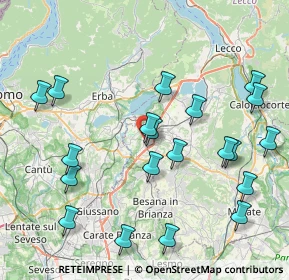 Mappa 23845 Costa Masnaga LC, Italia (9.0275)