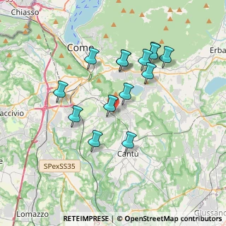 Mappa Via Canturina, 22070 Capiago Intimiano CO, Italia (3.34214)