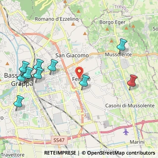 Mappa Via Pietro Gheno, 36060 Romano D'ezzelino VI, Italia (2.56727)