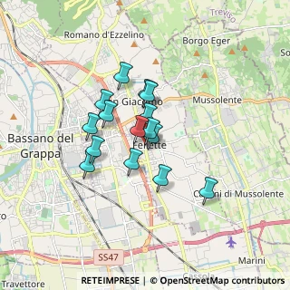 Mappa Via Pietro Gheno, 36060 Romano D'ezzelino VI, Italia (1.21533)