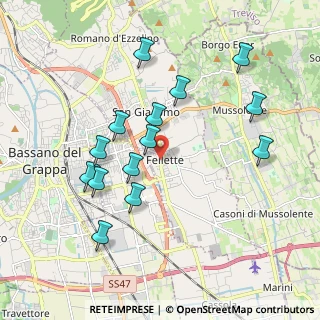 Mappa Via Don Pietro Gheno, 36060 Romano D'ezzelino VI, Italia (1.89)