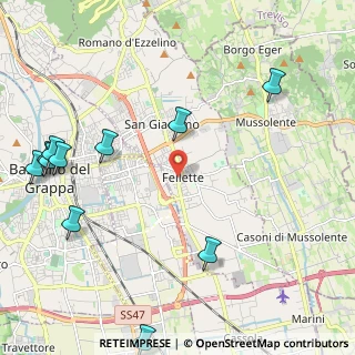 Mappa Via Pietro Gheno, 36060 Romano D'ezzelino VI, Italia (3.09615)