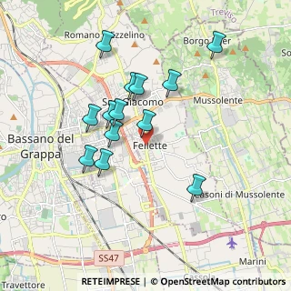 Mappa Via Pietro Gheno, 36060 Romano D'ezzelino VI, Italia (1.64462)