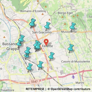 Mappa Via Don Pietro Gheno, 36060 Romano D'ezzelino VI, Italia (2.00333)