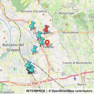 Mappa Via Don Pietro Gheno, 36060 Romano D'ezzelino VI, Italia (2.18273)