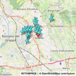 Mappa Via Don Pietro Gheno, 36060 Romano D'ezzelino VI, Italia (1.20214)