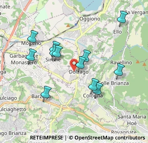 Mappa Via Provinciale per Sirone, 23843 Dolzago LC, Italia (1.72167)