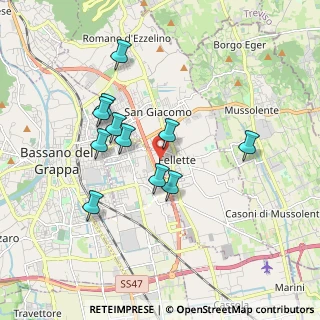 Mappa Via Don G. Tescaro, 36060 Romano D'ezzelino VI, Italia (1.60818)