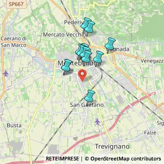 Mappa Via A. Vivaldi, 31044 Montebelluna TV, Italia (1.355)