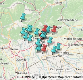 Mappa Bassano Del Grappa-St.Fs, 36061 Bassano del Grappa VI, Italia (8.912)