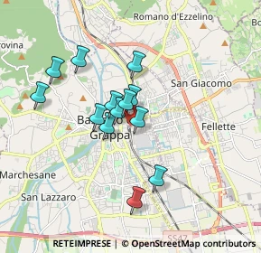 Mappa Bassano Del Grappa-St.Fs, 36061 Bassano del Grappa VI, Italia (1.38846)