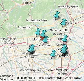 Mappa Piazza Tartini Giovanni, 31044 Montebelluna TV, Italia (13.8045)