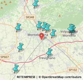 Mappa Via Maltoni Prof. Cesare, 31044 Montebelluna TV, Italia (4.20167)