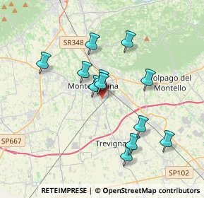 Mappa Via Maltoni Prof. Cesare, 31044 Montebelluna TV, Italia (3.29833)