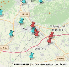 Mappa Via Maltoni Prof. Cesare, 31044 Montebelluna TV, Italia (4.55667)