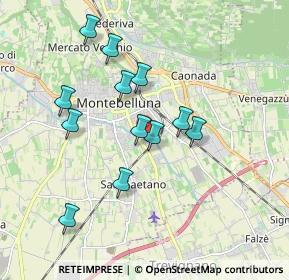 Mappa Via Maltoni Prof. Cesare, 31044 Montebelluna TV, Italia (1.65833)