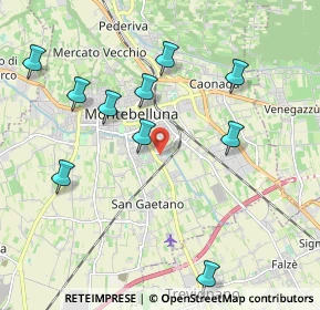 Mappa Via Maltoni Prof. Cesare, 31044 Montebelluna TV, Italia (2.33636)