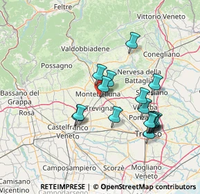 Mappa Via Maltoni Prof. Cesare, 31044 Montebelluna TV, Italia (13.35)