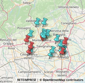 Mappa Via Maltoni Prof. Cesare, 31044 Montebelluna TV, Italia (11.149)