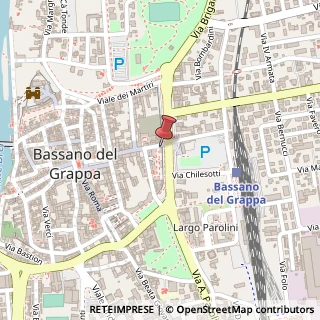 Mappa Via Jacopo da Ponte, 76, 36061 Bassano del Grappa, Vicenza (Veneto)