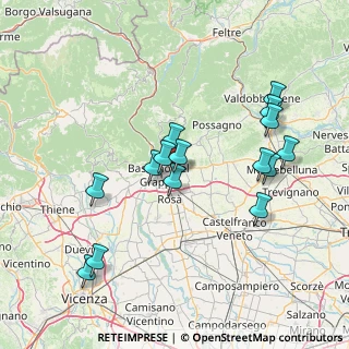 Mappa Fellette di Romano, 36060 Romano D'ezzelino VI, Italia (14.894)