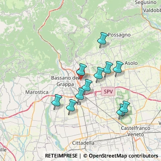 Mappa Fellette di Romano, 36060 Romano D'ezzelino VI, Italia (6.55818)