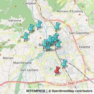 Mappa Via Bartolomeo Ferracina, 36061 Bassano del Grappa VI, Italia (1.24923)