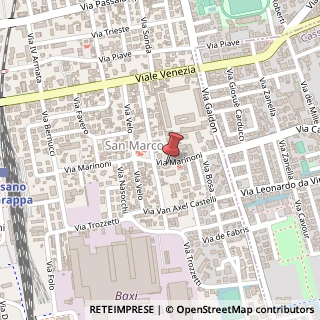 Mappa Via Marinoni, 44, 36061 Bassano del Grappa, Vicenza (Veneto)