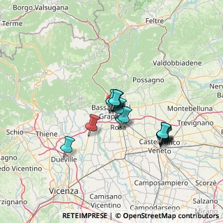 Mappa Via J. da Ponte, 36061 Bassano del Grappa VI, Italia (9.8225)