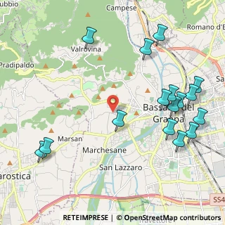 Mappa Strada Rivana, 36061 Bassano del Grappa VI, Italia (2.57875)