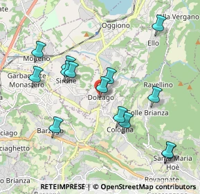 Mappa Via Adua, 23843 Dolzago LC, Italia (2.00929)
