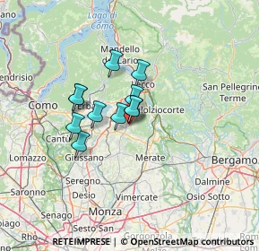 Mappa Via Monte Barro, 23884 Castello di Brianza LC, Italia (8.61545)