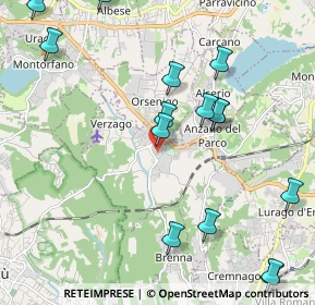 Mappa Via A. De Gasperi, 22040 Alzate Brianza CO, Italia (2.70824)