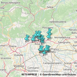 Mappa Via Monte Cimone, 36060 Romano D'ezzelino VI, Italia (8.79857)