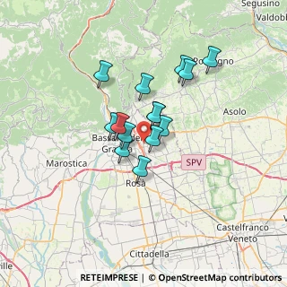 Mappa Via Monte Cimone, 36060 Romano D'ezzelino VI, Italia (4.73643)