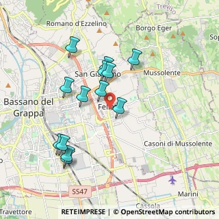 Mappa Via Monte Cimone, 36060 Romano D'ezzelino VI, Italia (1.75538)